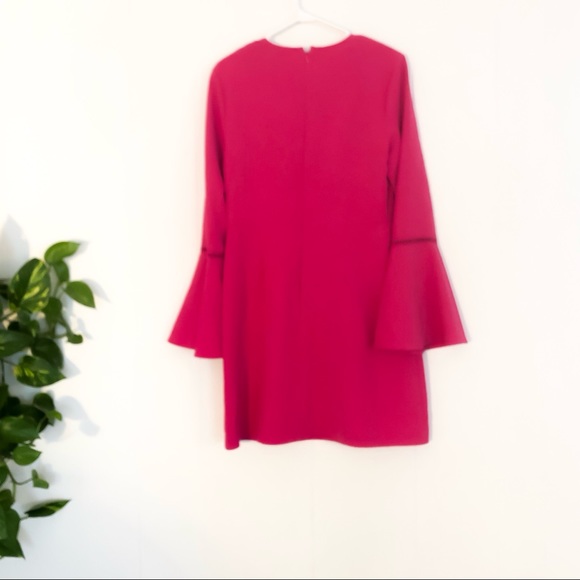 Charles Henry | LongSleeve Pink Bell Sleeve Dress - Picture 3 of 4